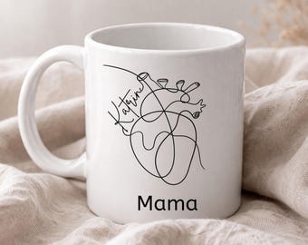 Personalisierte Tasse für Mama Geburtstagsgeschenk Tasse mit Name Beste Mama Weihnachtsgeschenk Mama Geschenk Geburt Kaffeetasse Weihnachten