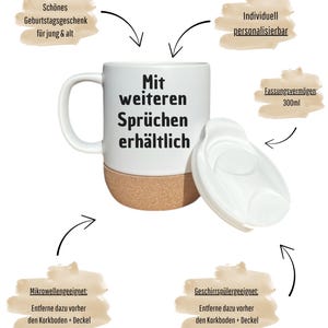 May include: A white ceramic mug with a black handle and the text "But First, Coffee" in a handwritten style. The mug is on a white surface. The mug is 4 inches tall.