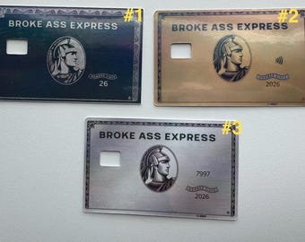 Debit  Sticker Funny, Broke ass Express Vinyl Waterproof Sticker for Debit or Credit Cards