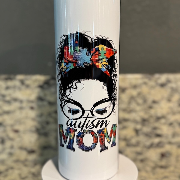 20 oz Autism Mom Facts Tumbler, Stainless Steel