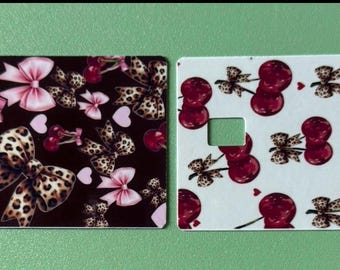 Debit Sticker Coquette Bows and Cherries, Vinyl Waterproof Sticker for Credit Cards
