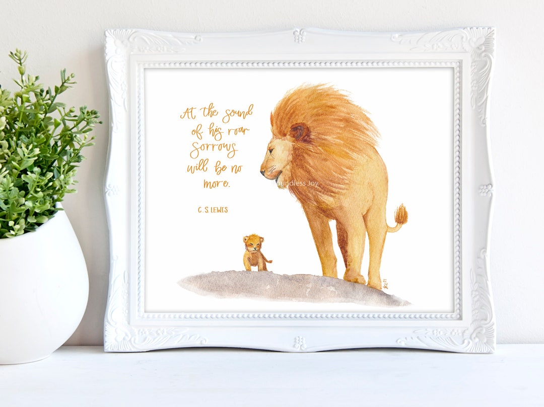 Aslan Narnia Art Print Sticker by BoundlessJoyStudios