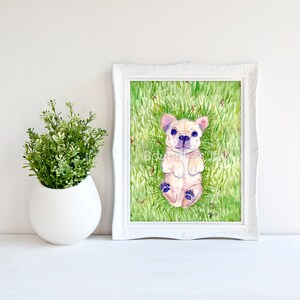 French Bulldog Watercolor Art Print – Puppy Nursery Decor