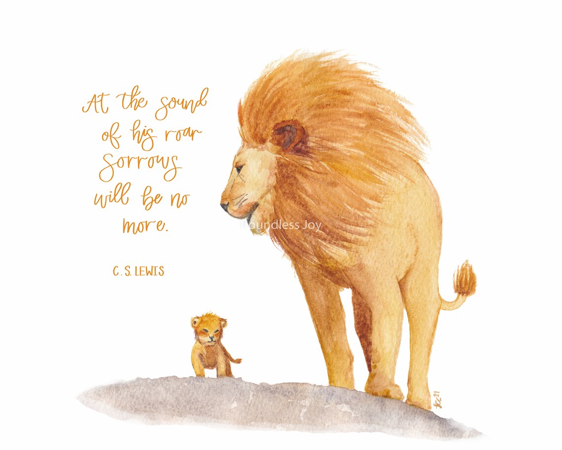 Printable Aslan Art Print Digital Download Narnia Wall Art | Etsy