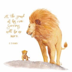 Printable Aslan Art Print - Digital Download Narnia Wall Art, Narnia ...