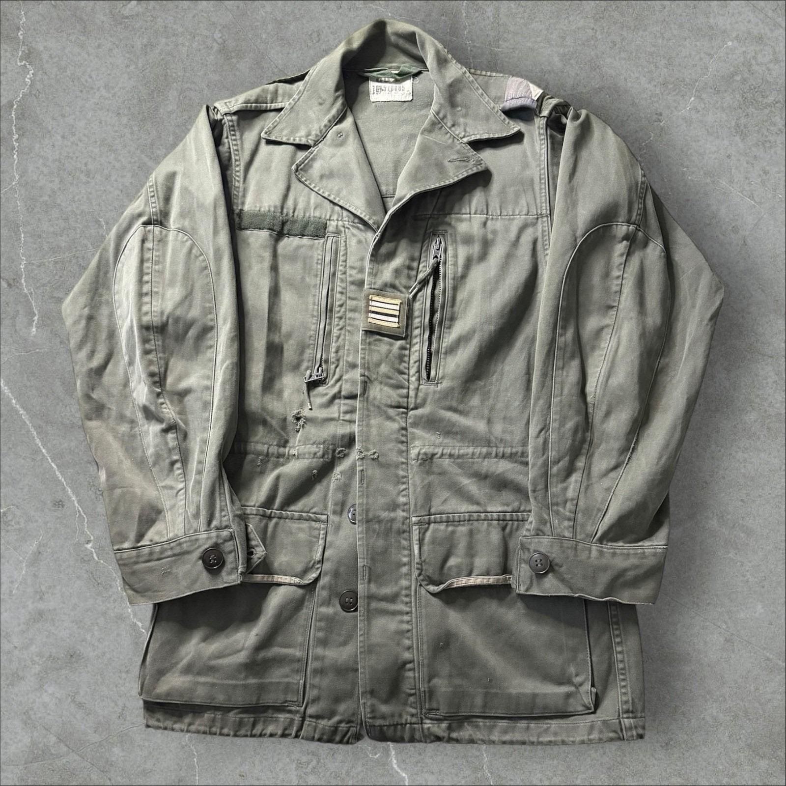 ジャケット・アウター 80s French Army M64 mods coat Vintage French army M64 olive field jacket combat coat surplus