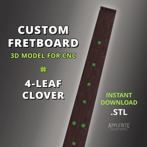 Custom fretboard elektrische gitaar | 3D-bestanden voor CNC-router Digitaal STL-bestand direct downloaden