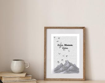 The Thirteen Print - Manon Blackbeak Art - Throne Of Glass inspired digital poster