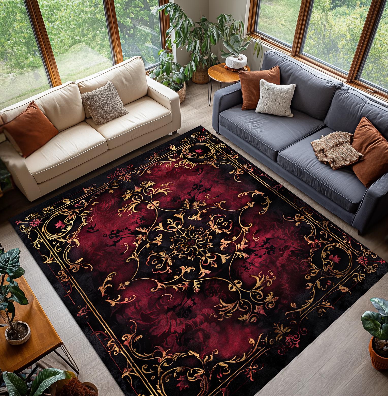Black And Red Rugs for Living Room: Stunning Styles to Transform Your Space