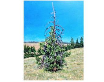 Original tree acrylic landscape painting