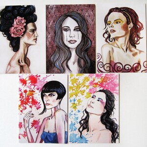Cartes postales portrait - lot de 5
