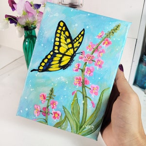 Dipinto originale acrilico farfalla immagine 5
