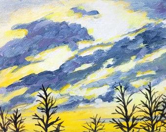 Original Sunrise Acrylic Painting