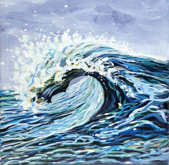 Ocean Wave Original Acrylic Painting - Etsy