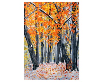 Landscape Study - 26 - Autum Forest snow