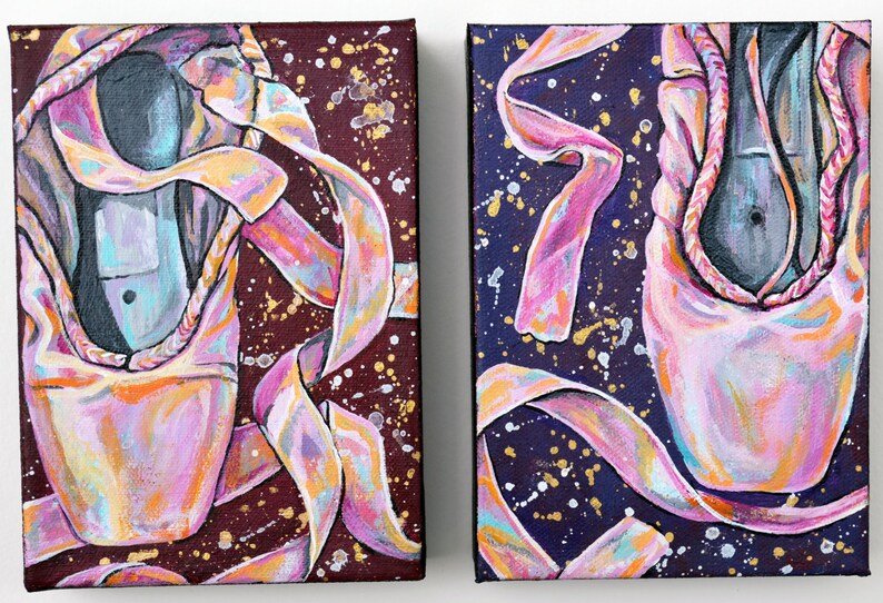 Acrylic Ballet Painting Pointe Shoe 4 Etsy Canada