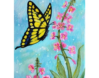 Dipinto originale acrilico farfalla