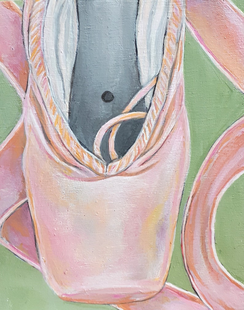 Pointe Shoe Ballet Acrylic Painting Etsy
