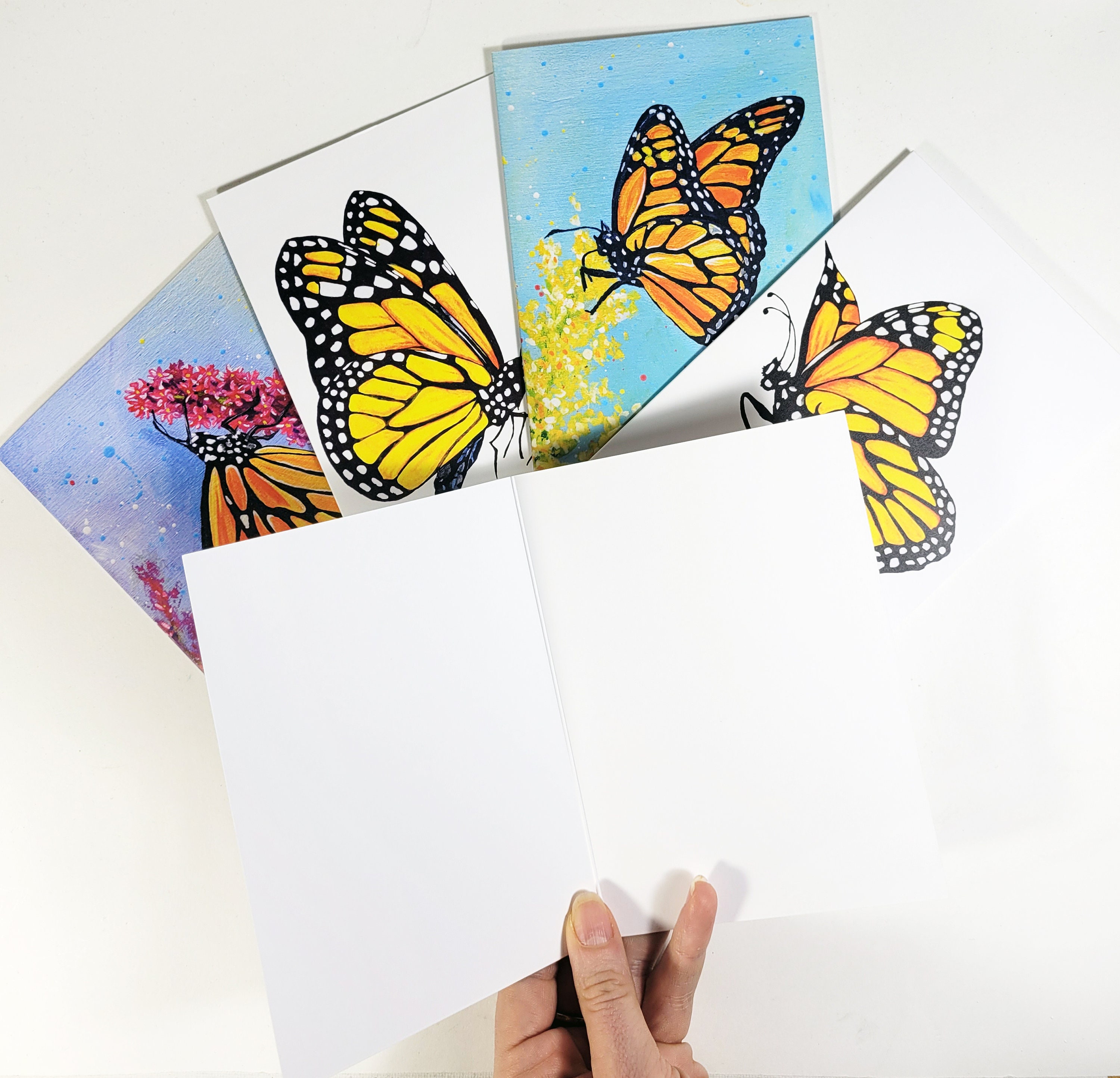 Monarch Butterfly Greeting Cards - Art Prints, Set of 5 - Etsy
