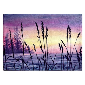 Sunset landscape Acrylic original painting