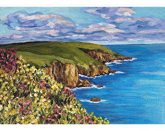 Coastal Landscape original acrylic painting - 34