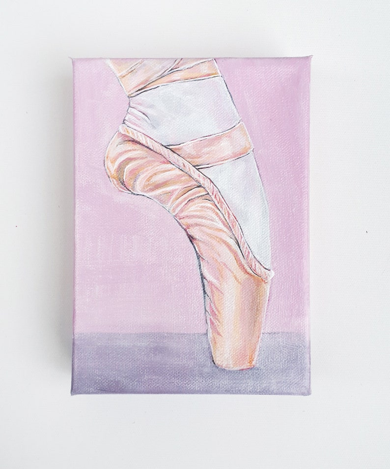 Ballet Pointe Shoe Original Acrylic Painting Etsy
