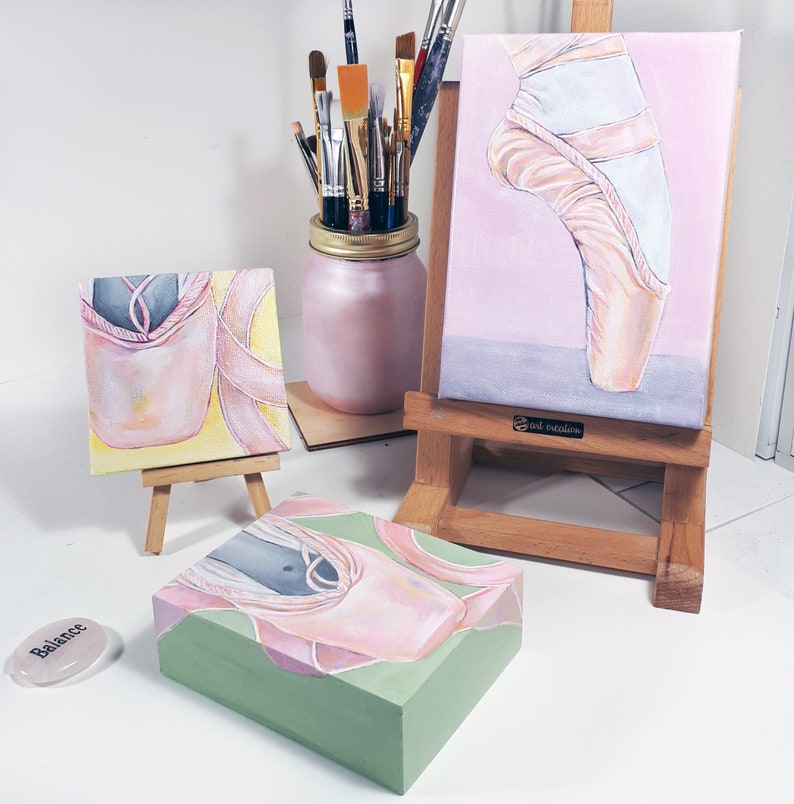 Pointe Shoe Ballet Acrylic Painting Etsy Canada