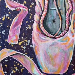Acrylic Ballet Painting - Pointe Shoe 4