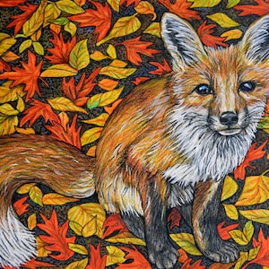 Autumn Fox Fine Art Print Giclee