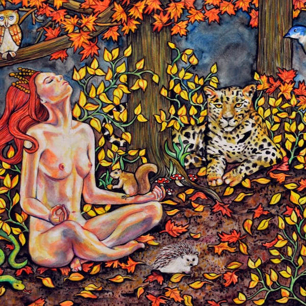 Giclee forêt figurative Imprimer - Amis de la forêt