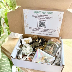 Abundance Ritual Kit for Manifestation | Manifest More with Candle, Crystals, Herbs | New Moon or Self Care Gift
