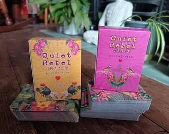 Pocket Quiet Rebel Tarot & Oracle Cards: Vintage Collage Indie Deck (Digital Guidebooks), Artist Made