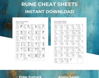 Rune Cheat Sheet - Elder Futhark & Anglo Saxon Futhorc (PDF)