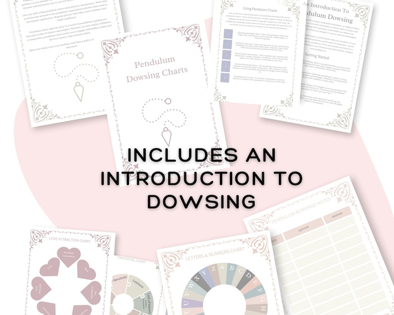 Pendulum Dowsing Charts Instant Download Divination Printable Pages ...