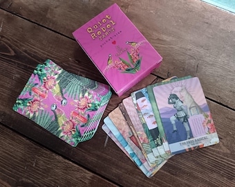 Pocket Size Quiet Rebel Tarot Cards: Vintage Collage Indie Deck, Artist-Made, Kickstarter Backed