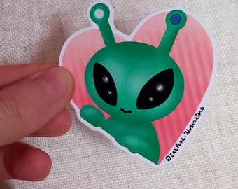 aftonsparv ikea alien plush sticker