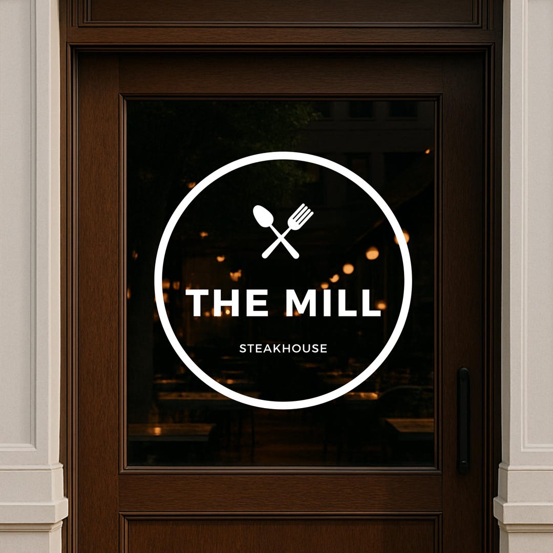 Order Window Sign Custom Business Logo Decal - Storefront Window Sign - Etsy