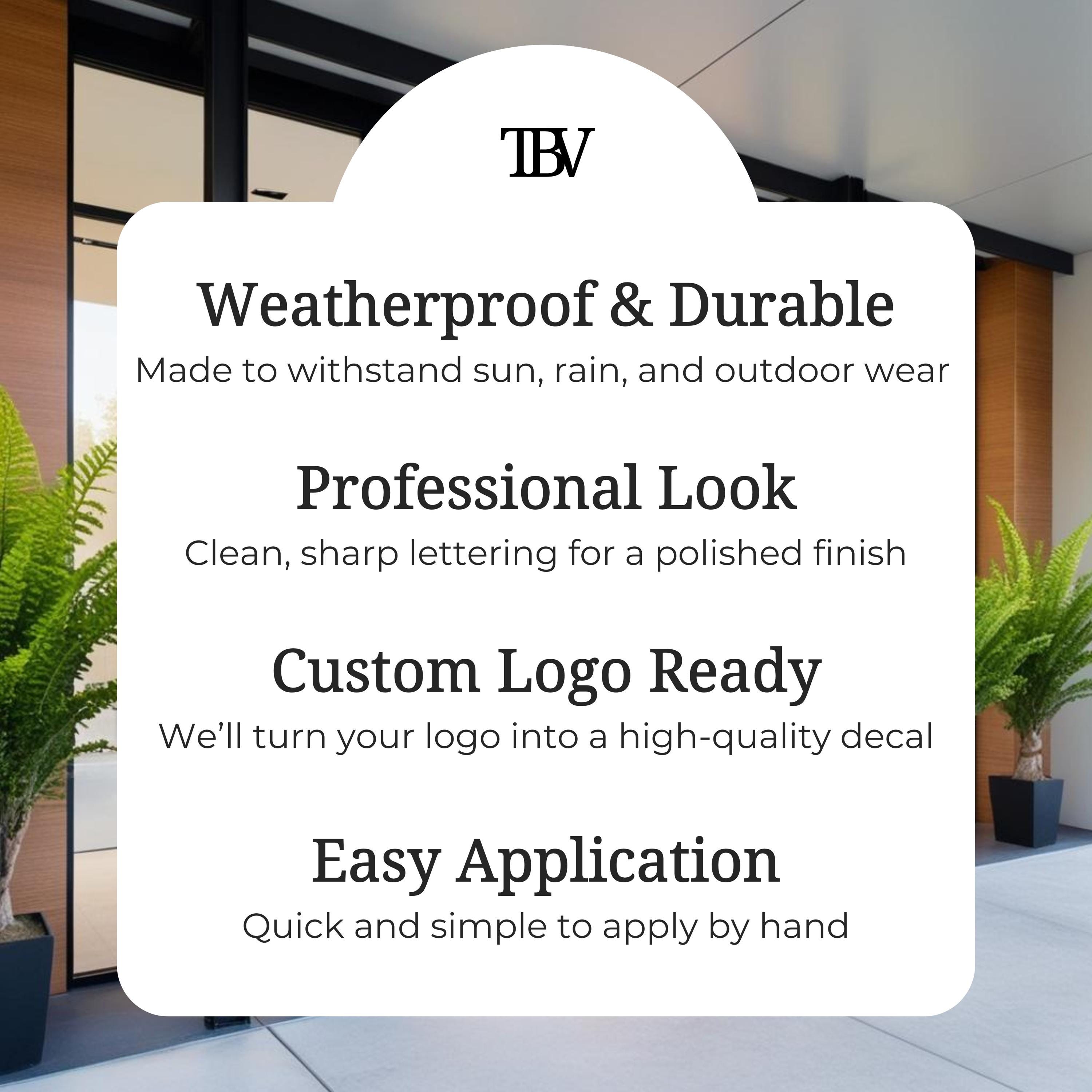 Custom Business Logo Decal Storefront Window Sign Etsy