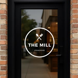 Custom Business Logo Decal - Storefront Window Sign