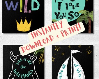Pakiet STAY WILD | Pobierz natychmiast i wydrukuj | Dzika przygoda z potworami