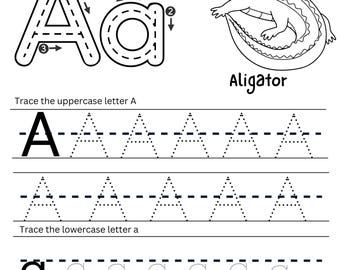 Karta pracy z literami do odrysowania DŻUNGLA (A, B, C)
