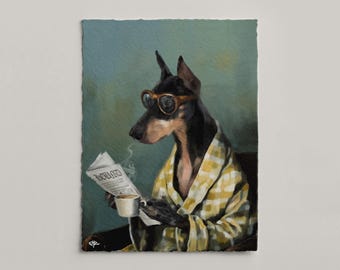 カスタム面白いペットの肖像画 • カラフルでモダンなペットアート • ユニークな手作りアートワーク • デジタルダウンロード