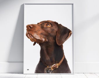 カスタムソフトクレヨンと水彩画によるペットの肖像画