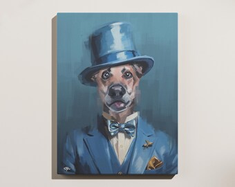 カスタムペットポートレート、ロイヤルドッグペインティング、リーガルキャットポートレート、面白いギフト