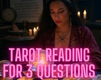 Lectura de Tarot de 3 Preguntas - Guía Intuitiva, en la misma hora