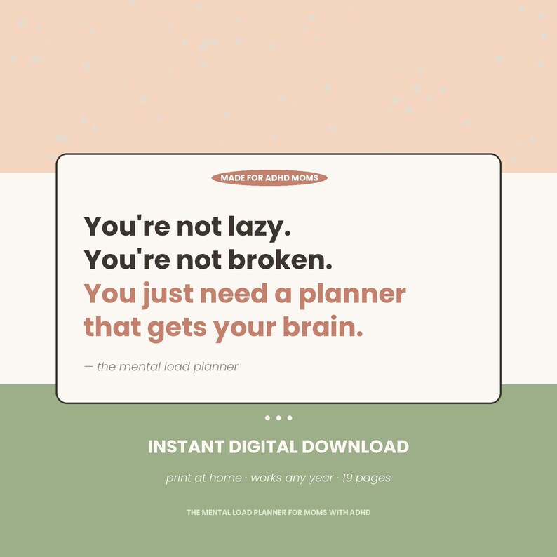 ADHD Planner for Moms, 19-page Undated Digital Download - Etsy UK