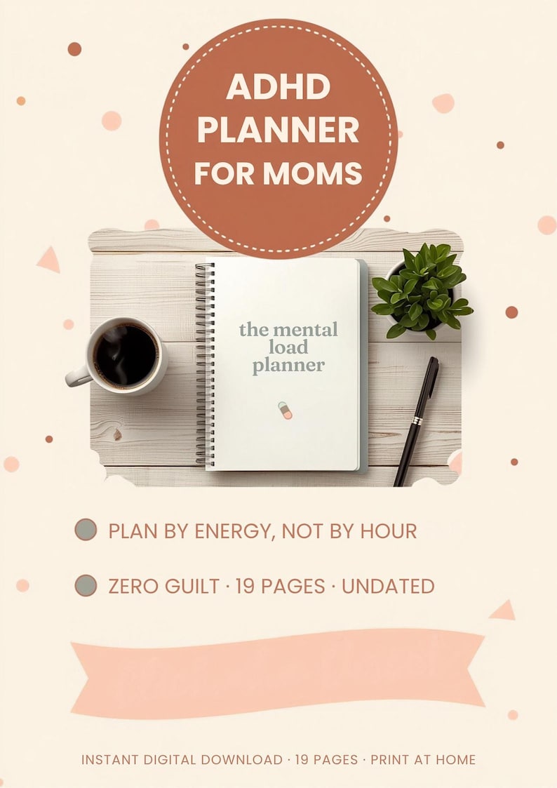 ADHD Planner for Moms, 19-page Undated Digital Download - Etsy UK
