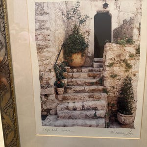 Maureen Love Art Print &quot;Steps and Stones&quot; Matted Framed  19.25”x 24” Signed