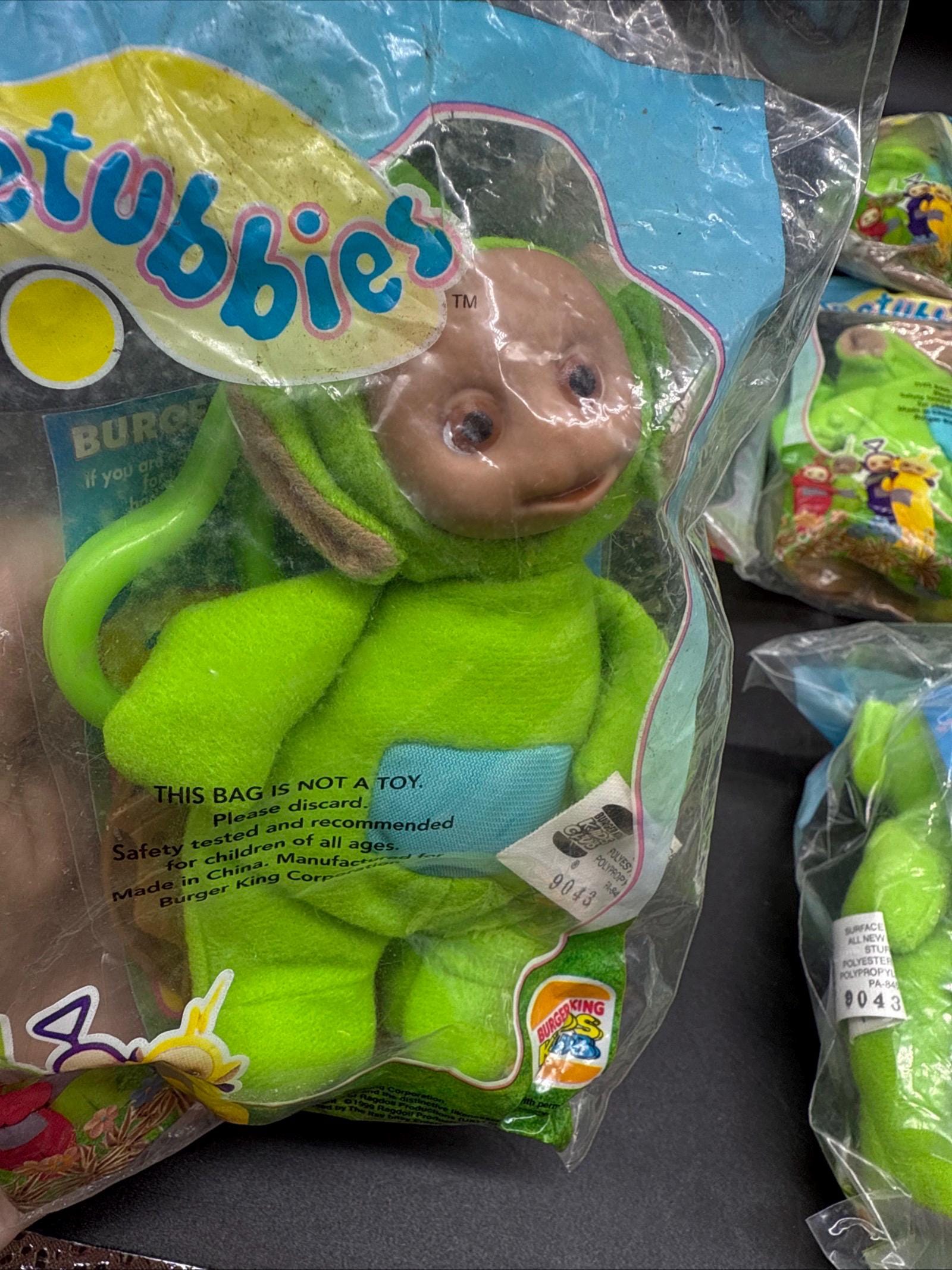 VTG-1999 Burger King Teletubbies Plush Keychain - Dipsy Green