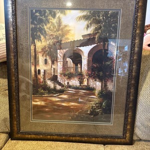 Boca Grande By J Martin  Florida Artist Framed & Matted 28 X 34 Signed Print